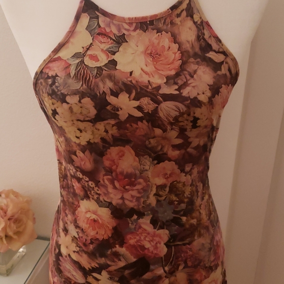 🔥❤🔥Floral Sleeveless Mini Dress Medium - Picture 2 of 7